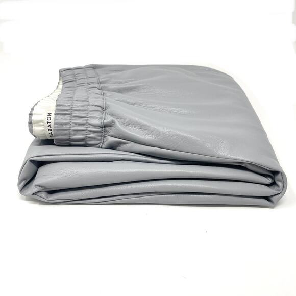 Aritzia Babaton Zedel Faux Leather Joggers in Light Gray, Women's Small $138 - Picture 7 of 11